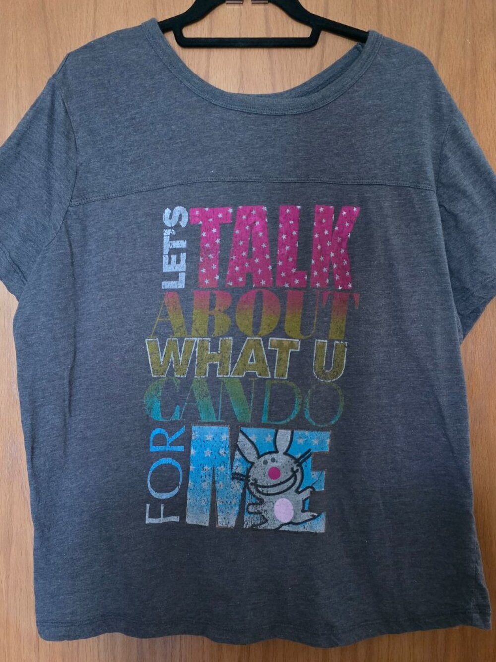 Let's talk about what u can do for me - Grey Tshirt Size 4x (26/28)
